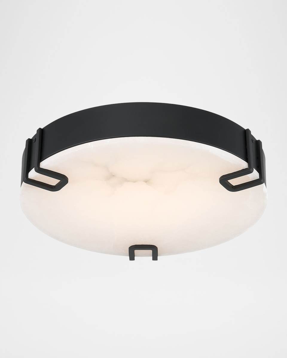 Noga 16" LED Flush Mount, Matte Black